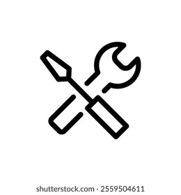 Tools Icon repair icon and customization icon outline style UI UX illustration
