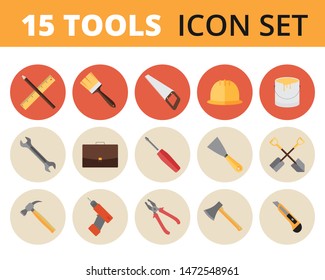 Tools icon set - 15 icons