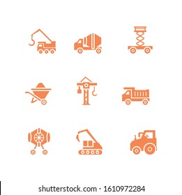 Tools icon set design, Under construction architecture work repair progress warning industry and build theme Vector illustration