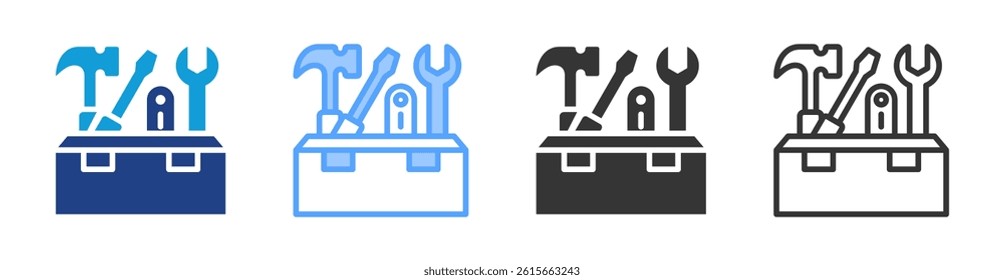 Tools icon set multiple style collection