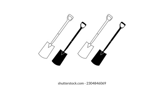 Conjunto de iconos de herramientas, estilo de esquema.Colección de iconos de herramientas de construcción - ilustración vectorial.