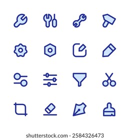 Tools icon set. Setting icon. Icon set. Tools.