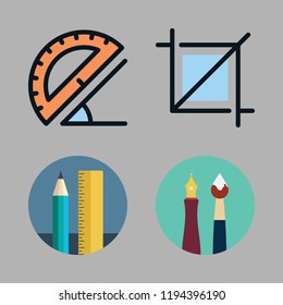 tools icon set. vector set about graphic tool, office material and school material icons set.