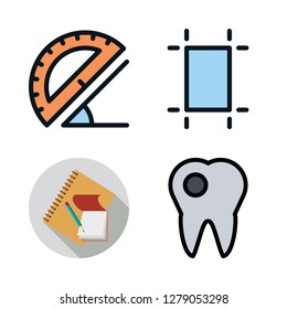 tools icon set. vector set about graphic tool, caries, office material and school material icons set.