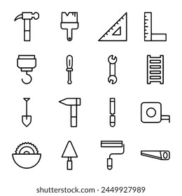 Tools icon set vector illustration