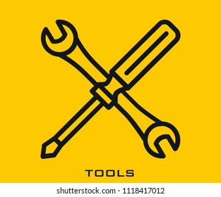 Tools icon signs