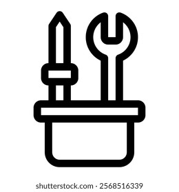 Tools icon with simple and line style
