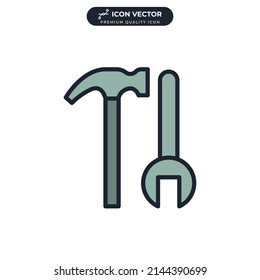 tools icon symbol template for graphic and web design collection logo vector illustration
