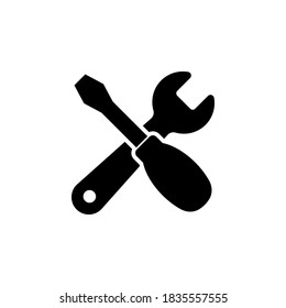 tools icon symbol vector on white background