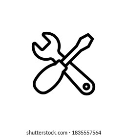 tools icon symbol vector on white background