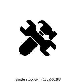 tools icon symbol vector on white background