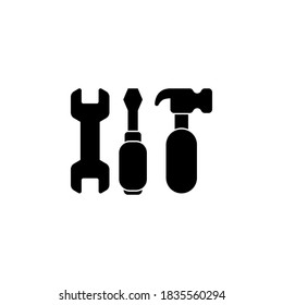 tools icon symbol vector on white background