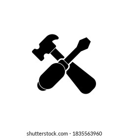 tools icon symbol vector on white background