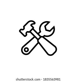 tools icon symbol vector on white background