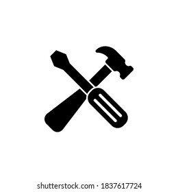 símbolo de icono de herramientas vector de fondo blanco
