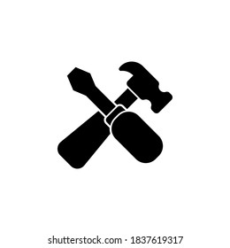 símbolo de icono de herramientas vector de fondo blanco