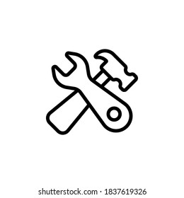 tools icon symbol vector on white background
