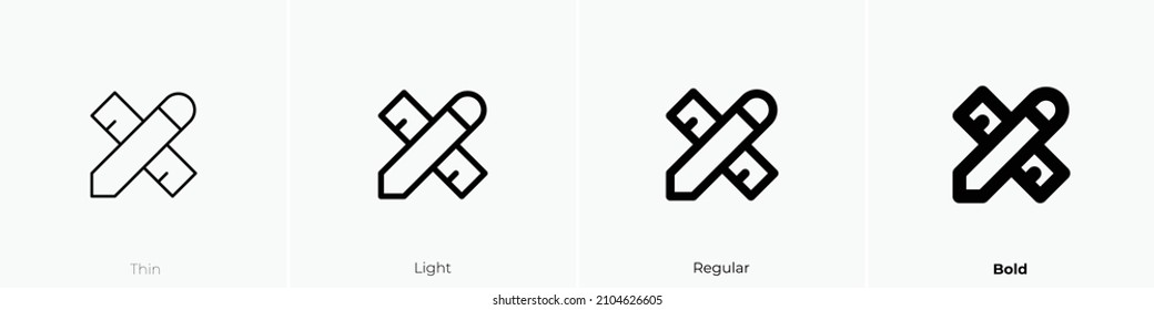 tools icon. Thin, Light Regular And Bold style design isolated on white background