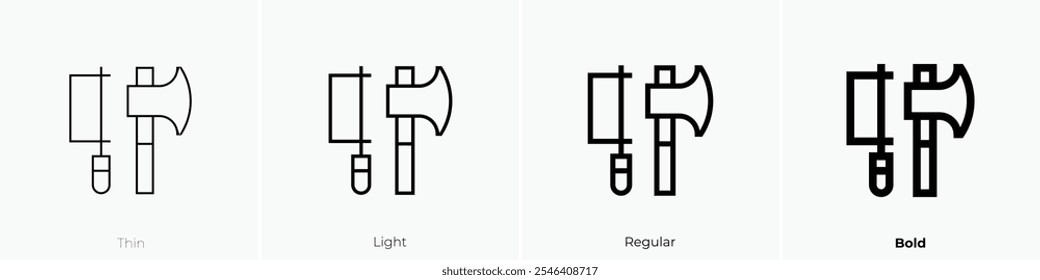 tools icon. Thin, Light Regular And Bold style design isolated on white background