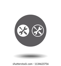 Tools Icon in trendy flat style isolated on white background. Repair, Service symbol for your web site design, logo, app, UI. Vector illustration.