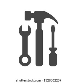 Tools Icon in trendy flat style isolated on white background. Repair, Service symbol for your web site design, logo, app, UI. Vector illustration.
