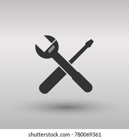 Tools Icon in trendy flat style isolated on grey background. Vector illustration, EPS10.