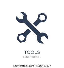 Tools icon. Trendy flat vector Tools icon on white background from Construction collection, vector illustration can be use for web and mobile, eps10