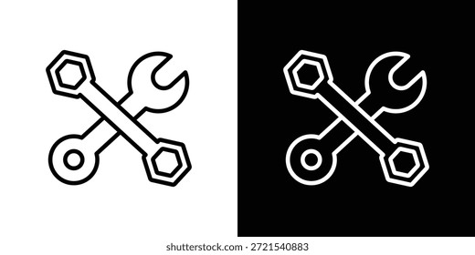 Werkzeug-Symbol in trendy Strich dünnen linearen Stil.