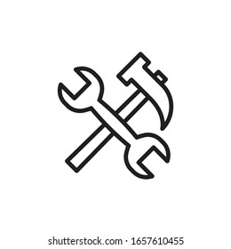 tools icon vector black illustration