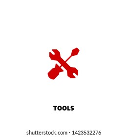 tools icon. tools vector design. sign design. red color