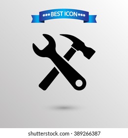 Tools  icon vector eps 10 icon, Tools vector icon for web i mobile,  Tools vector icon on gray background