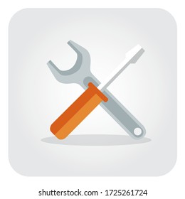 Tools Icon Vector Flat Style
