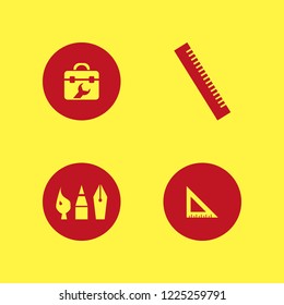 tools icon. tools vector icons set toolbox, ruler and drawing painting tools