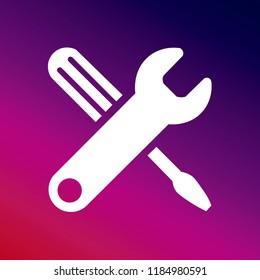 Tools icon vector illustrator creative design purple and pink gradient background