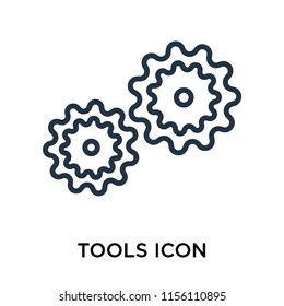 Tools icon vector isolated on white background, Tools transparent sign , thin symbol or stroke element design in outline style