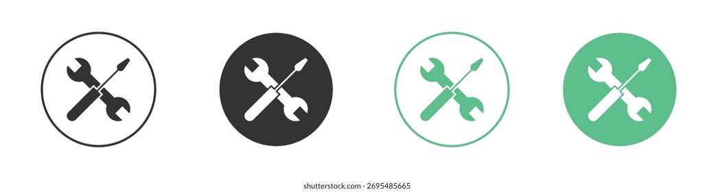 Tools icon vector pictogram for ui ux interface elements