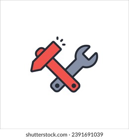icono de herramientas. vector.Curso editable.Signo de estilo lineal para uso de diseño web,logotipo.Ilustración de símbolo.