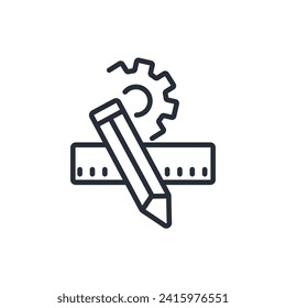 tools icon. vector.Editable stroke.linear style sign for use web design,logo.Symbol illustration.