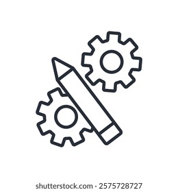 tools icon. vector.Editable stroke.linear style sign for use web design,logo.Symbol illustration.