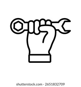 ícone ferramentas branco no plano de fundo