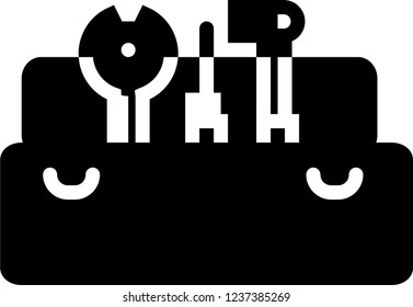 Tools icon - wrench -screwdriver-hammer-construction equipment