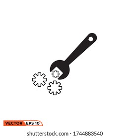 Tools icon. Wrench icon. Vector illustration EPS 10.