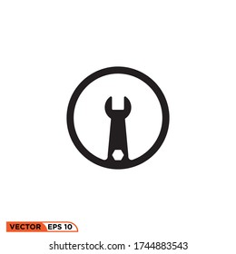 Tools icon. Wrench icon. Vector illustration EPS 10.