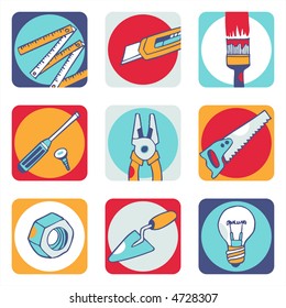 Tools icons 2 - others of same series : http://www.shutterstock.com/lightboxes.mhtml?lightbox_id=499006