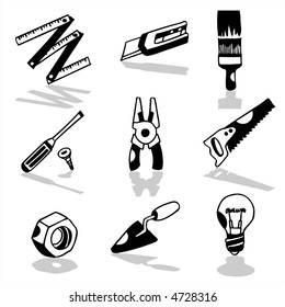 Tools icons 2 - others of same series : http://www.shutterstock.com/lightboxes.mhtml?lightbox_id=498997