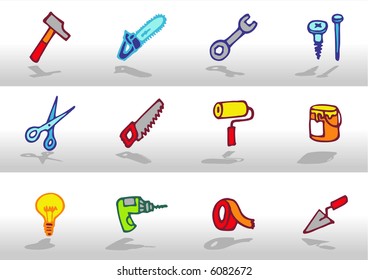 Tools icons - others of the same series: http://www.shutterstock.com/lightboxes.mhtml?lightbox_id=499021