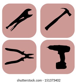 tools icons over white background vector illustration