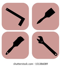 tools icons over white background vector illustration.