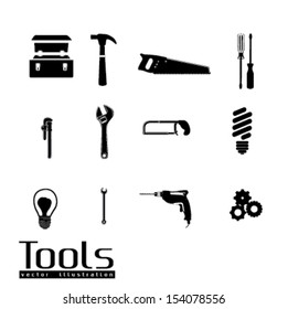 tools icons over white background vector illustration 