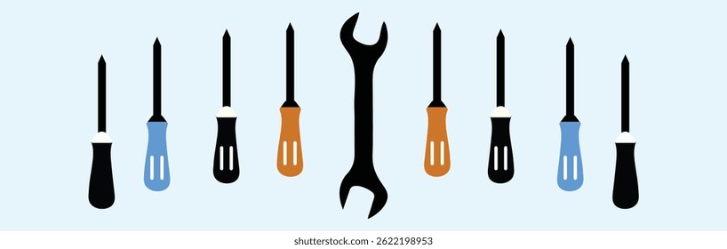 Tools Icons. repair,repair tool,screwdriver icon vector design symbol